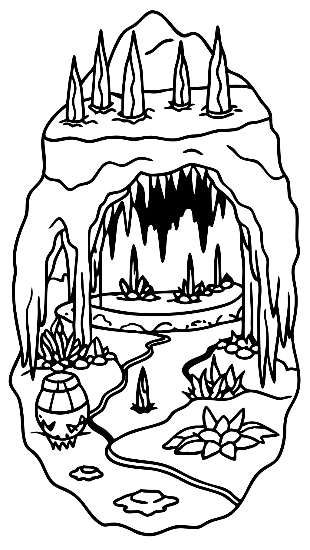 coloriages de la grotte